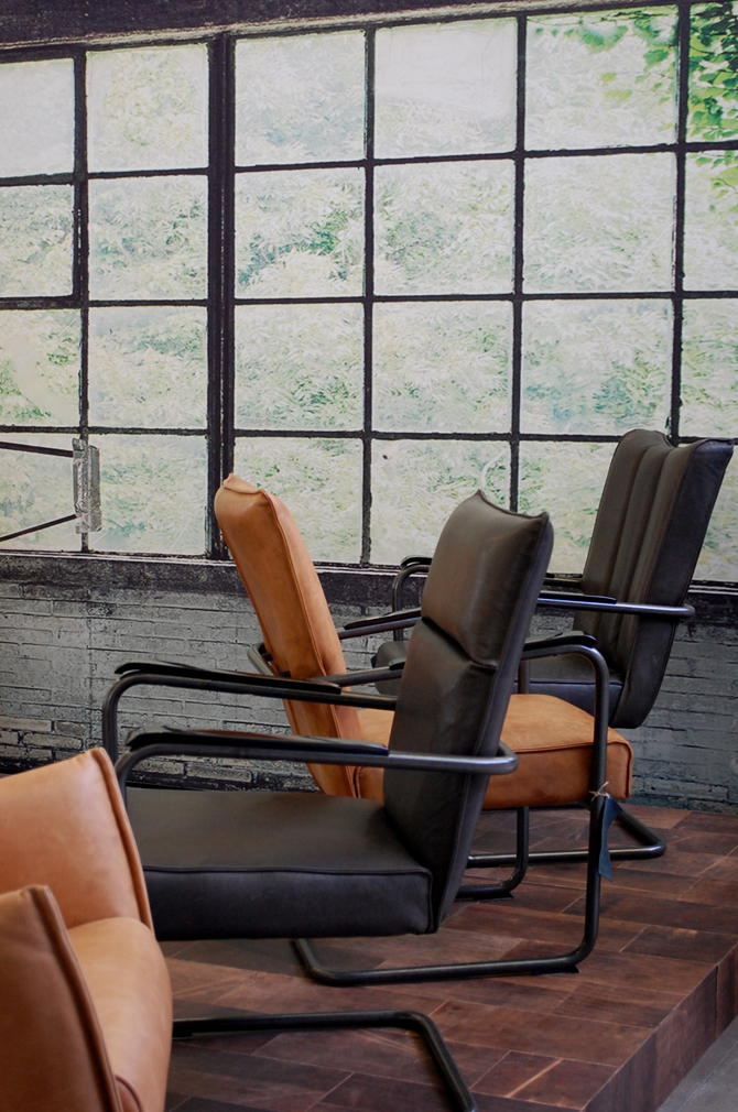 Leren stoelen Woonbeurs 2012