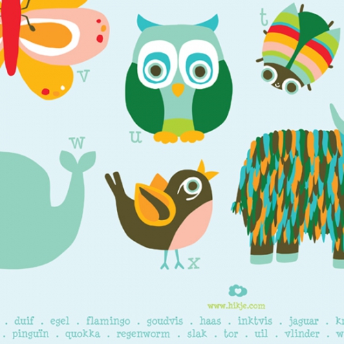 Poster ABC voor de kinderkamer detail
