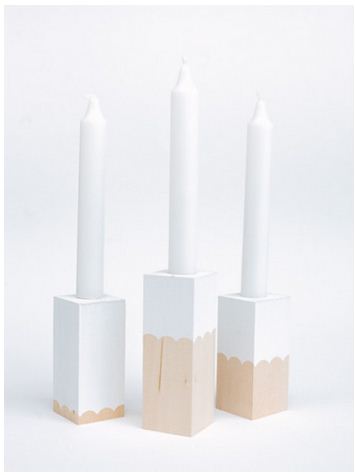 DIY kaarsenhouder blokken