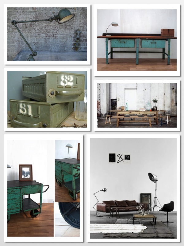 Fabriekslampen industrie collage