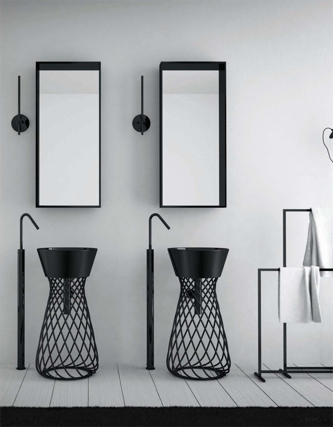 Italiaans design Wastafel zwart