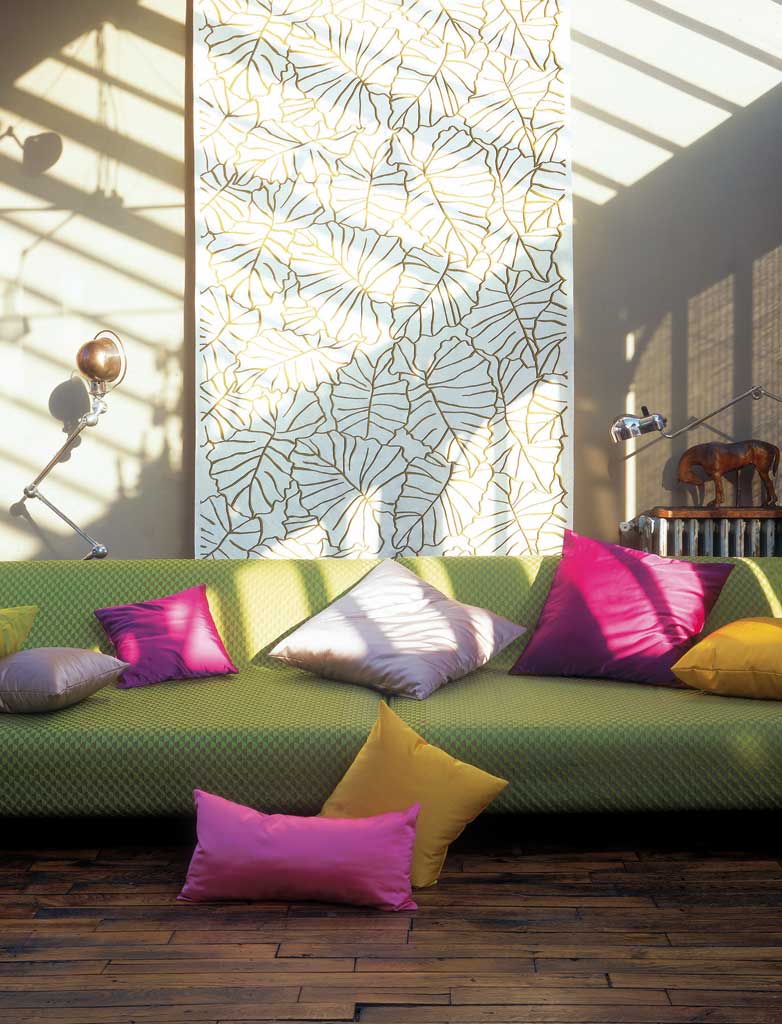 Moderne bekledingsstoffen bank en kussens
