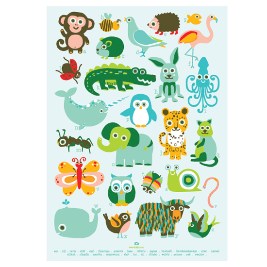 Poster ABC voor de kinderkamer
