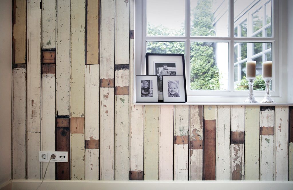Uniek behang hout