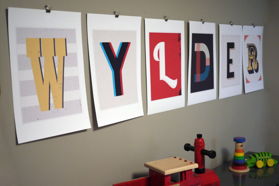 Vintage typografische prints