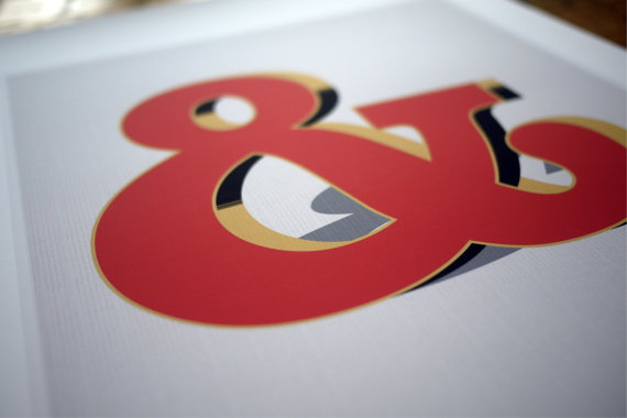 Vintage typografische prints