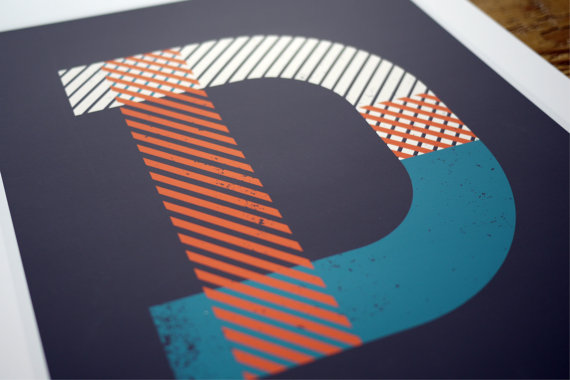 Vintage typografische prints
