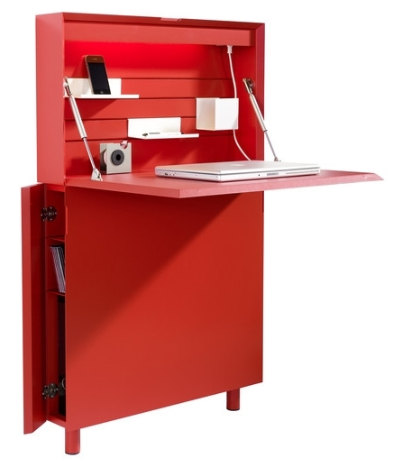Werkplek voor je tablet rood