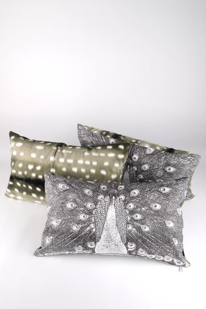 Handmade kussens pauw