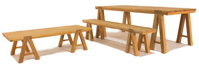 bijpassende stoelen of tafelbanken