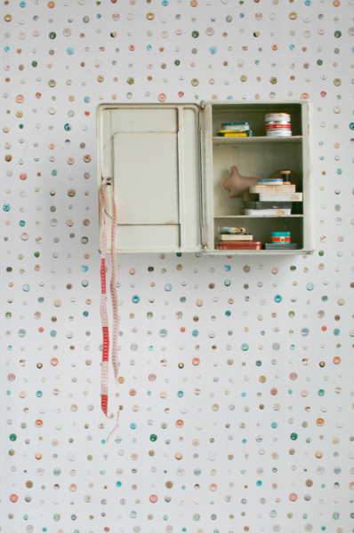 Behang van knopen