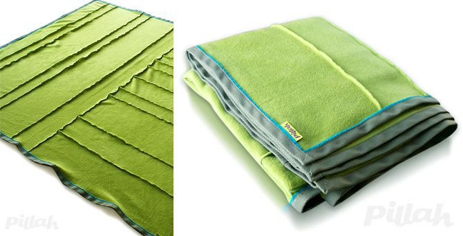 Grasgroen plaid van fleece Pillah