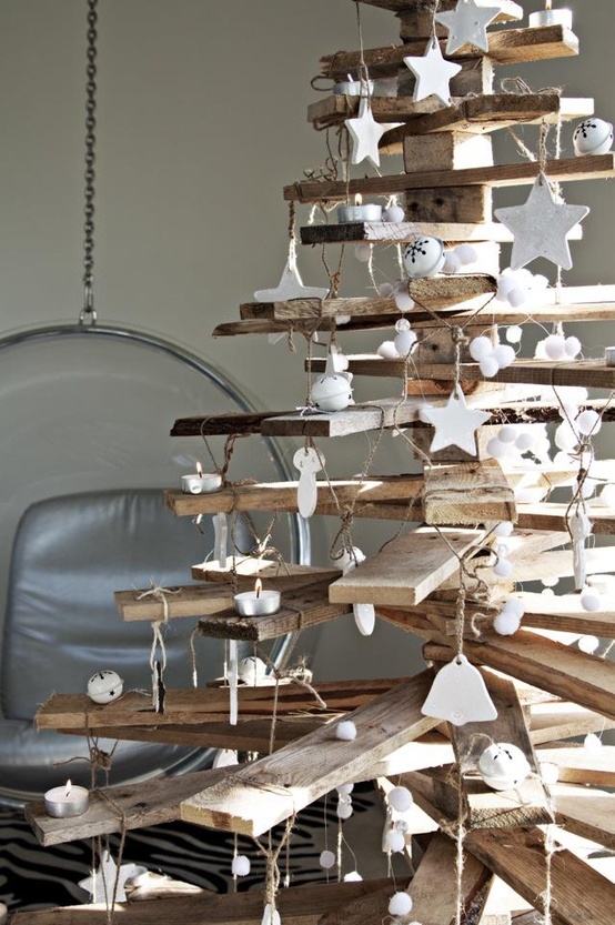 Houten kerstboom