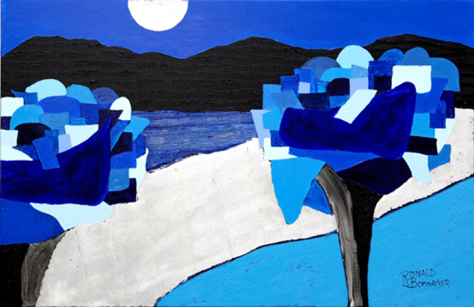 Kleurige Kunst blauw