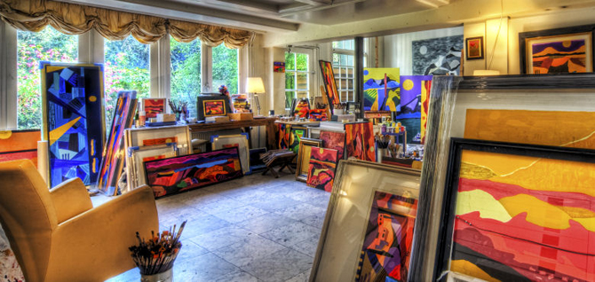 Kleurige Kunst showroom