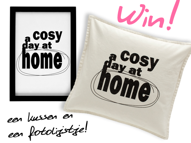 Win-actie a cosy day at home kussen en lijstje