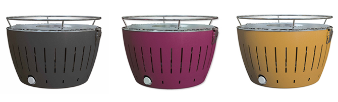 lotusgrill rookvrije houtskool bbq kleuren