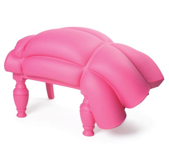 Poef roze Frank Willems