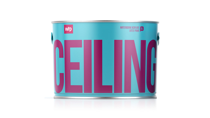 Opvallende verf Ceiling blauw