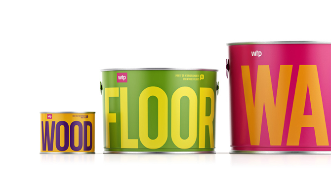 Opvallende verf van klein naar groot. Wood Floor en Wall