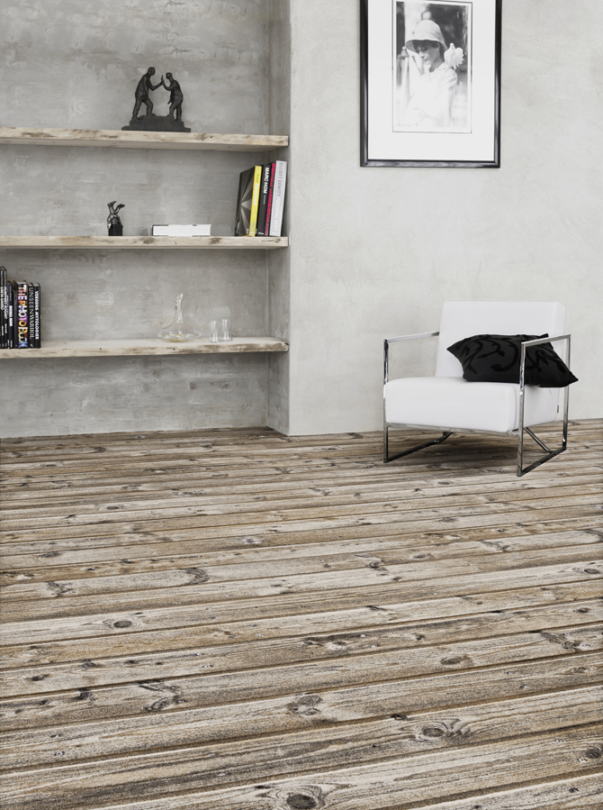 Out of Nature collectie. Tapijt dat op hout lijkt