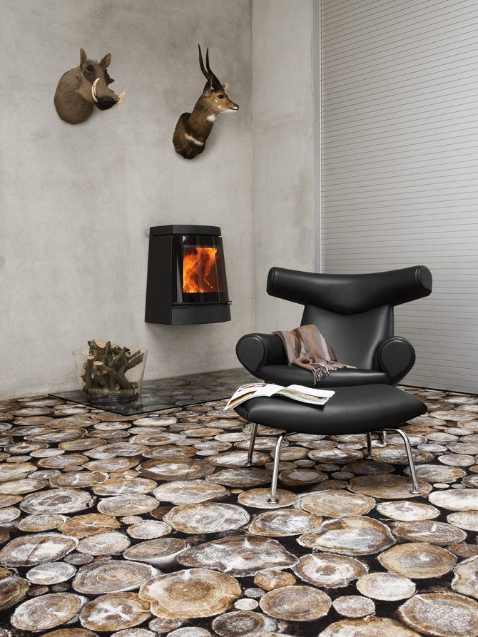 Out of Nature collectie. Tapijt dat op houtnerven lijkt