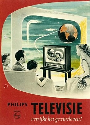 De televisie in het interieur