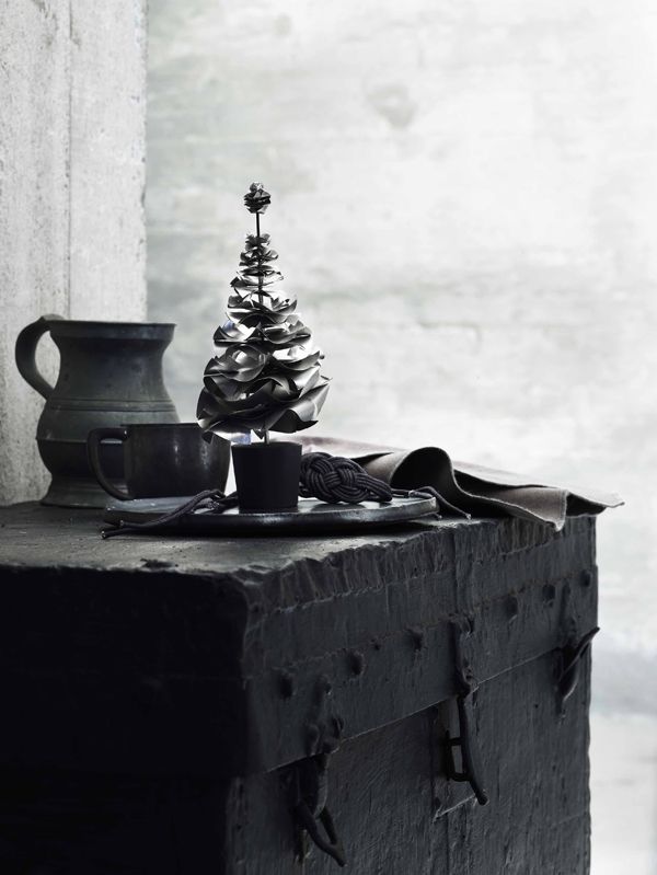 Kersttafels in het zwart/wit