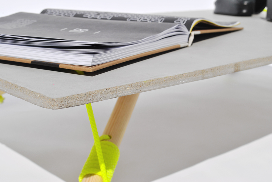 Salontafel met neon touw