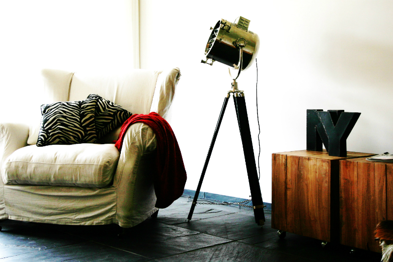 Verbouwing in Duitsland stoere lamp
