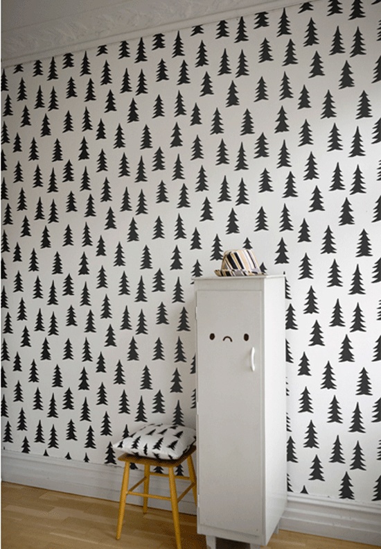 Zwart wit op de muur