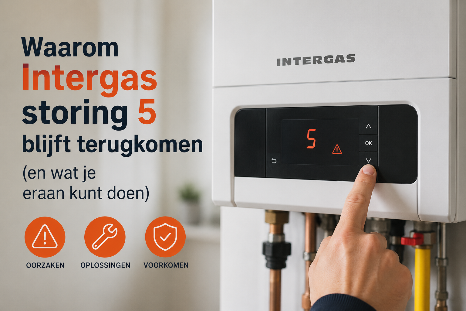 Waarom Intergas storing 5 bl...