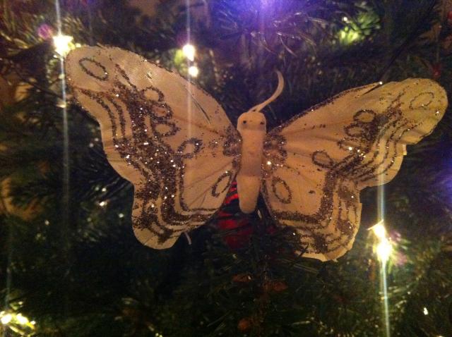 Vlinder in kerstboom